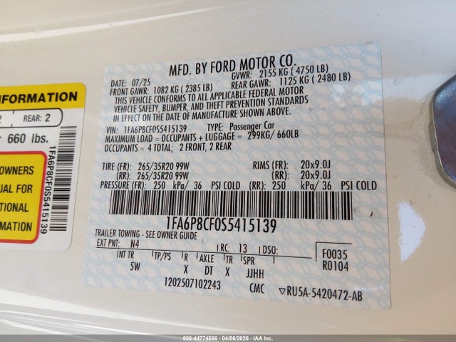 Ford Mustang Gt Premium Fastback 2025 1FA6P8CF0S5415139 Image 9