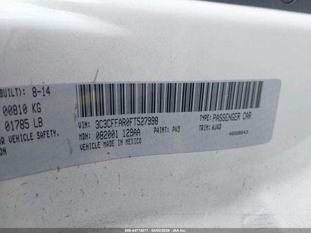 2015 FIAT 500 3C3CFFAR0FT527998 Photo 8
