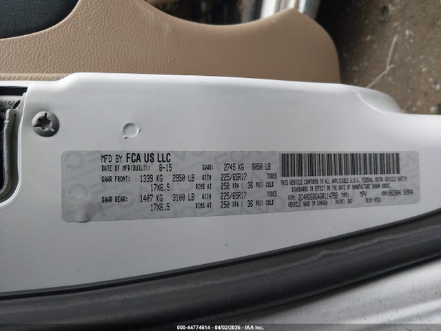 2016 DODGE GRAND CARAVAN 2C4RDGBG4GR114792 Photo 8