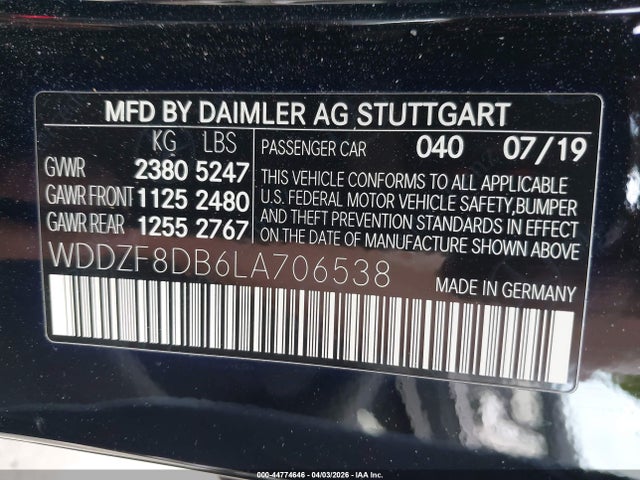 2020 MERCEDES-BENZ E 350 WDDZF8DB6LA706538 Photo 8