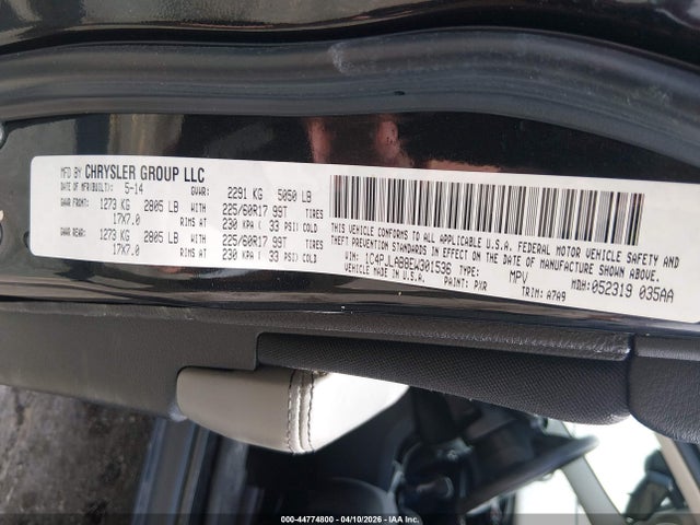 Продажа на аукционе авто 2014 Jeep Cherokee Sport, vin: 1C4PJLAB8EW301536, номер лота: 44774800