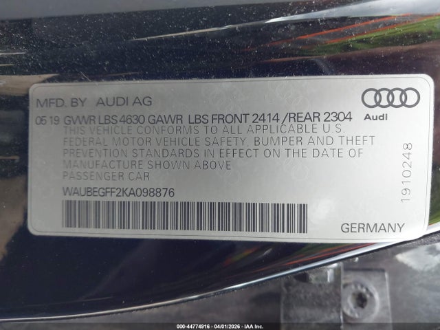 2019 AUDI A3 WAUBEGFF2KA098876 Photo 8