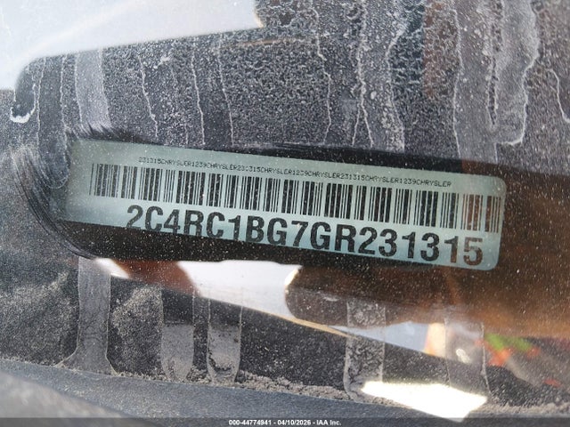 Продаж на аукціоні авто 2016 Chrysler Town & Country Touring, vin: 2C4RC1BG7GR231315, номер лоту: 44774941