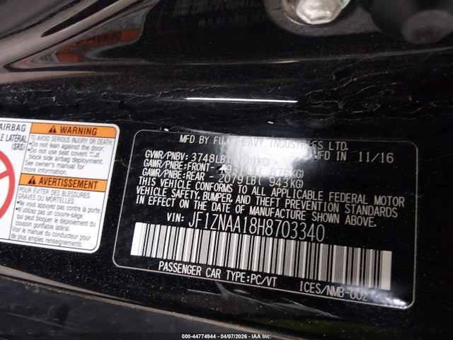 JF1ZNAA18H8703340 Toyota 86