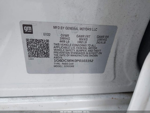 Продажа на аукционе авто 2023 Cadillac Ct4 Sport, vin: 1G6DC5RK0P0103152, номер лота: 44774959