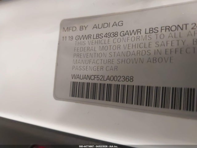 2020 AUDI A5 SPORTBACK WAUANCF52LA002368 Photo 8