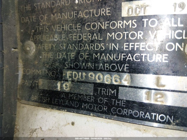 1970 TRIUMPH SPITFIRE FDV90664L Photo 8