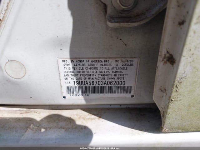 2003 ACURA TL 19UUA56703A062000 Photo 8