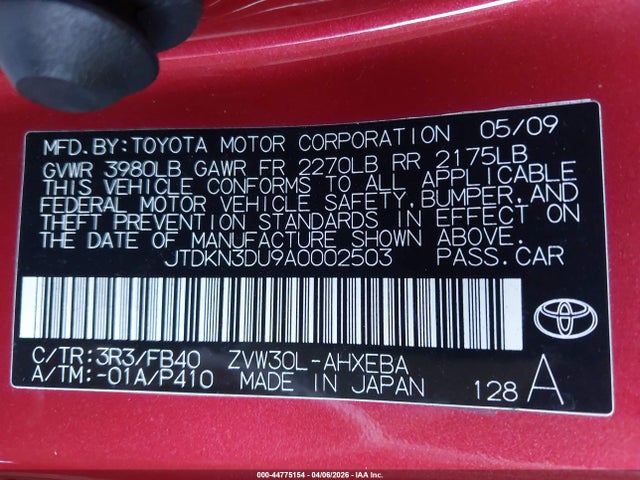 2010 TOYOTA PRIUS JTDKN3DU9A0002503 Photo 8