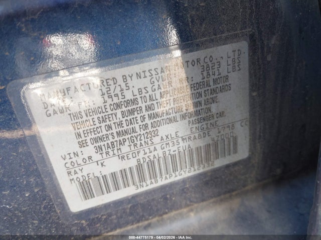 Nissan SENTRA S 2016 3N1AB7AP1GY212332 Image 9