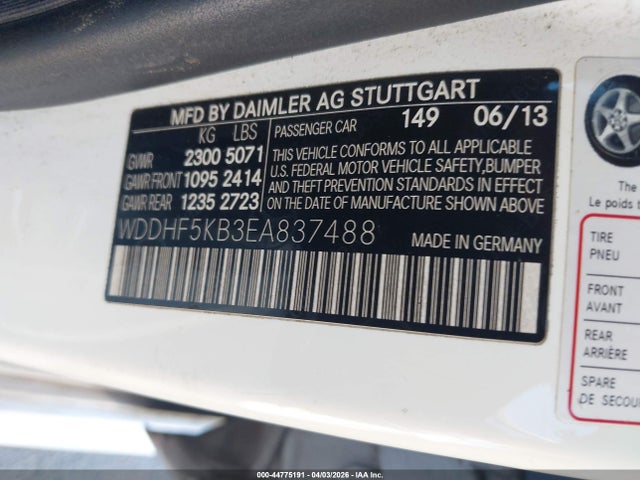 Продаж на аукціоні авто 2014 Mercedes-benz E 350, vin: WDDHF5KB3EA837488, номер лоту: 44775191