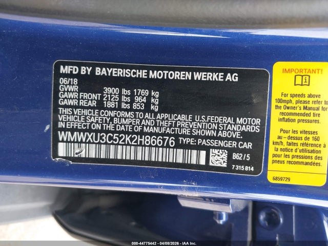 2019 MINI HARDTOP WMWXU3C52K2H86676 Photo 8