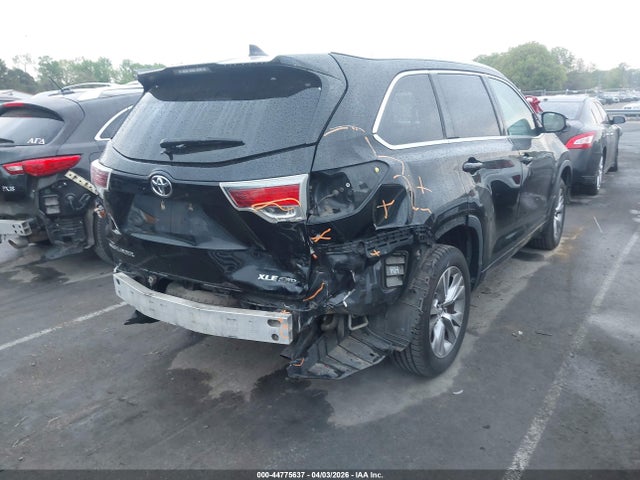2015 Toyota Highlander Xle V6 მანქანა იყიდება აუქციონზე, vin: 5TDJKRFH6FS222287, აუქციონის ნომერი: 44775637