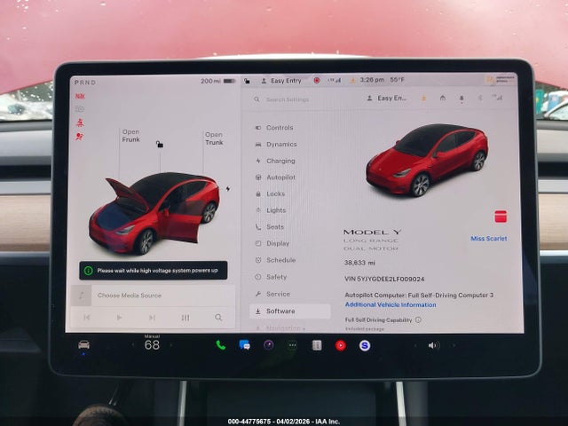5YJYGDEE2LF009024 Tesla Model Y Long Range Dual Motor All-wheel Drive