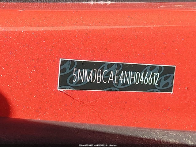 44775687 :رقم المزاد ، 5NMJBCAE4NH046612 vin ، 2022 Hyundai Tucson Sel مزاد بيع