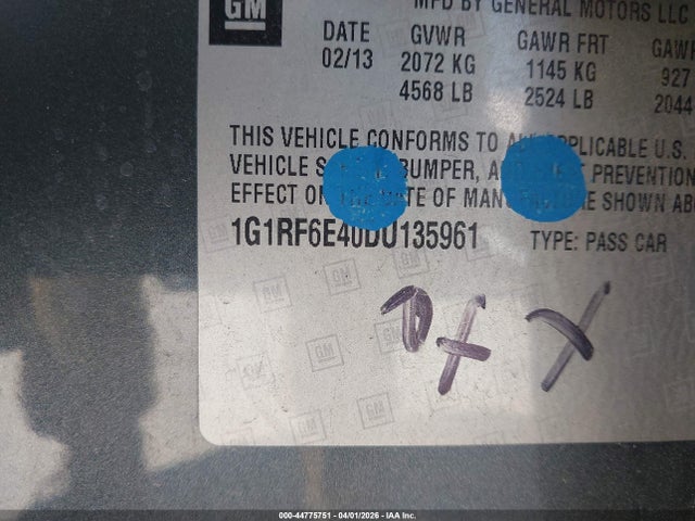 2013 CHEVROLET VOLT 1G1RF6E40DU135961 Photo 8