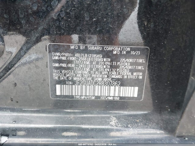2024 Subaru Crosstrek Premium მანქანა იყიდება აუქციონზე, vin: JF2GUADC2R8307862, აუქციონის ნომერი: 44775762