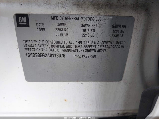 2010 CADILLAC CTS 1G6DE8EG2A0118076 Photo 8