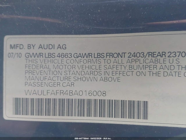 2011 AUDI A5 WAULFAFR4BA016008 Photo 8