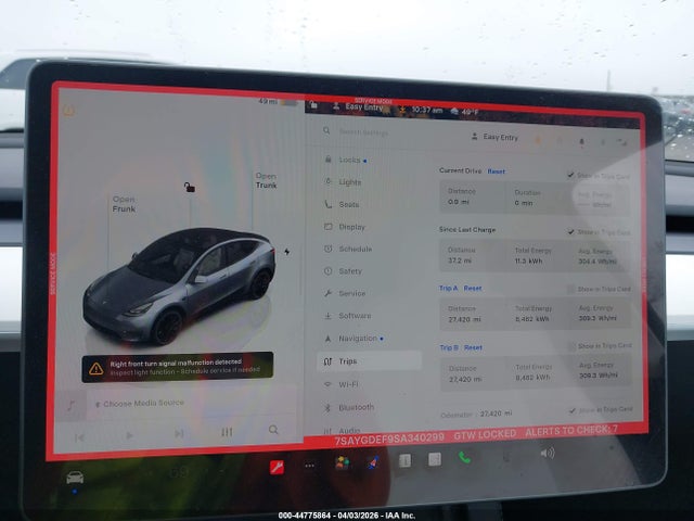 Продаж на аукціоні авто 2025 Tesla Model Y Performance Dual Motor All-wheel Drive, vin: 7SAYGDEF9SA340299, номер лоту: 44775864