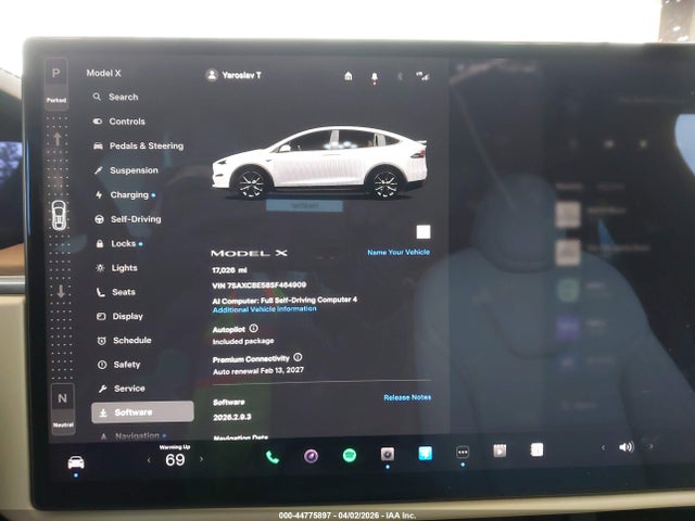 Aukcja sprzedaży 2025 Tesla Model X Long Range, vin: 7SAXCBE58SF464909, numer aukcji: 44775897