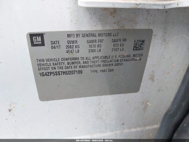 1G4ZP5SS7HU207189 Buick Lacrosse Essence