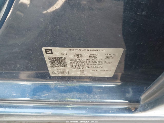 Aukcja sprzedaży 2019 Gmc Sierra 1500 Denali, vin: 1GTU9FEL9KZ353400, numer aukcji: 44775958