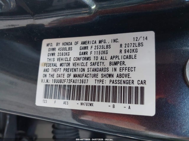 Продаж на аукціоні авто 2015 Acura Tlx V6 Advance, vin: 19UUB2F72FA013607, номер лоту: 44775959