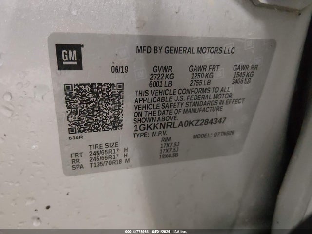 2019 GMC ACADIA 1GKKNRLA0KZ284347 Photo 8