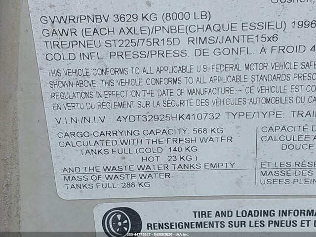 4YDT32925HK410732 Keystone Passport