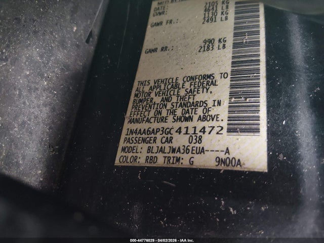 2016 NISSAN MAXIMA 1N4AA6AP3GC411472 Photo 8