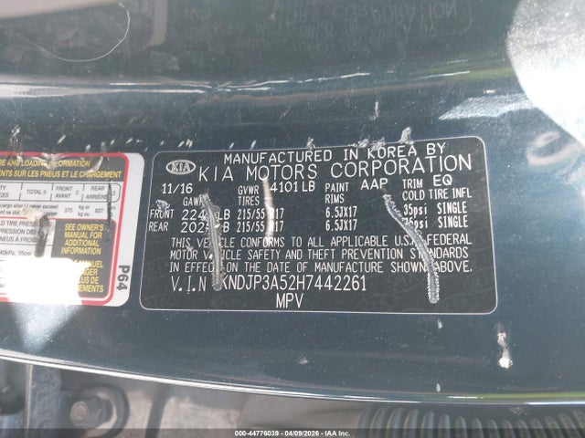 Продажа на аукционе авто 2017 Kia Soul +, vin: KNDJP3A52H7442261, номер лота: 44776039