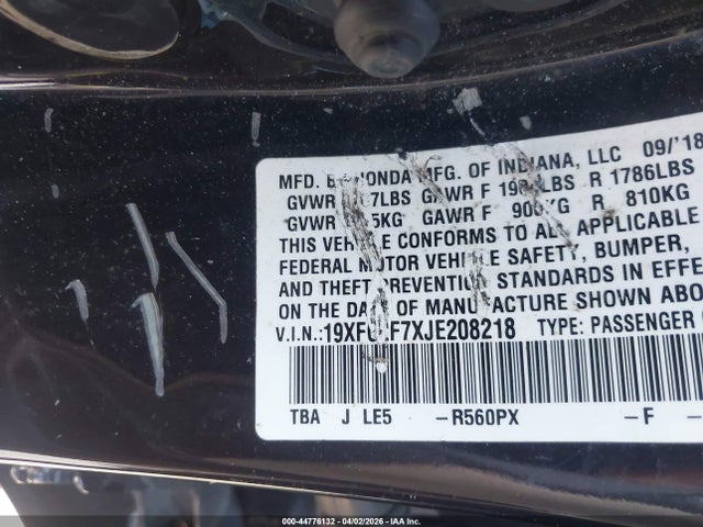 19XFC2F7XJE208218 Honda CIVIC EX
