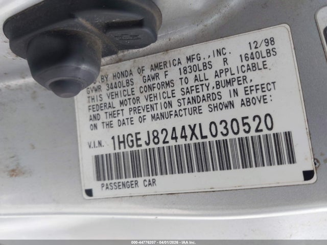 1999 HONDA CIVIC 1HGEJ8244XL030520 Photo 8