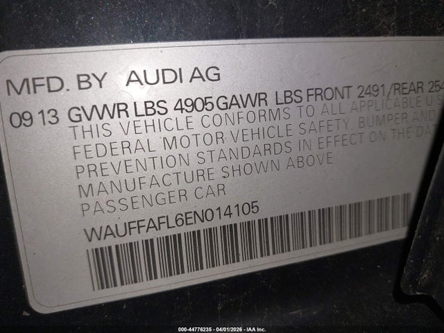2014 AUDI A4 WAUFFAFL6EN014105 Photo 8