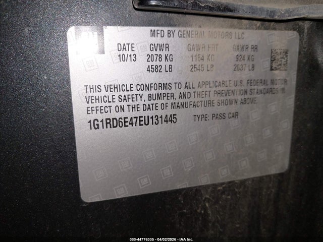 Продаж на аукціоні авто 2014 Chevrolet Volt, vin: 1G1RD6E47EU131445, номер лоту: 44776305