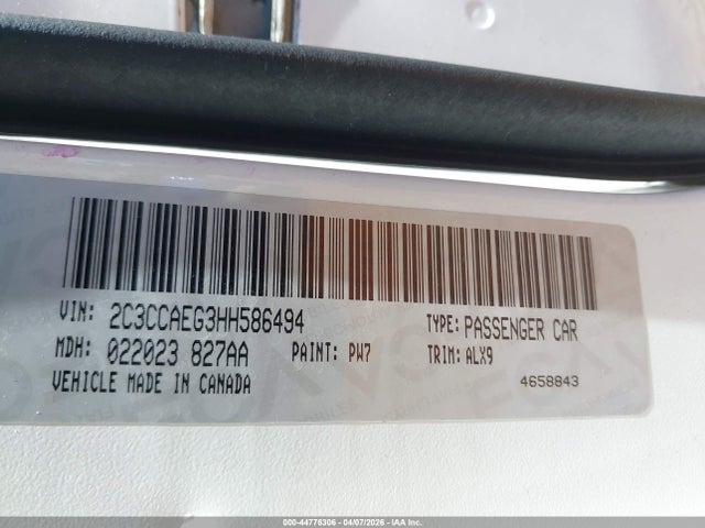 44776306 :رقم المزاد ، 2C3CCAEG3HH586494 vin ، 2017 Chrysler 300c مزاد بيع