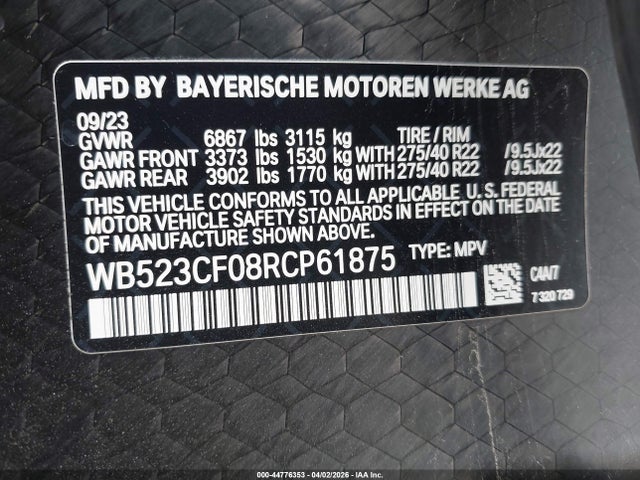 2024 BMW IX WB523CF08RCP61875 Photo 8