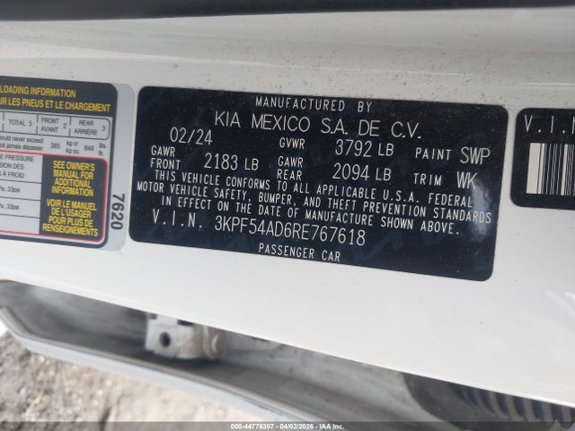 KIA Forte Gt-line 2024 3KPF54AD6RE767618 Image 9
