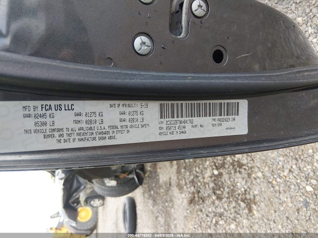 44776382 :رقم المزاد ، 2C3CDZBT9KH641762 vin ، 2019 Dodge Challenger R/t مزاد بيع