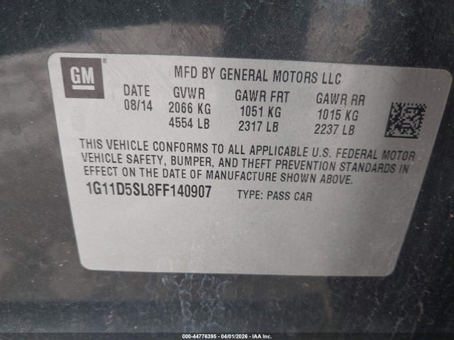 2015 CHEVROLET MALIBU 1G11D5SL8FF140907 Photo 8