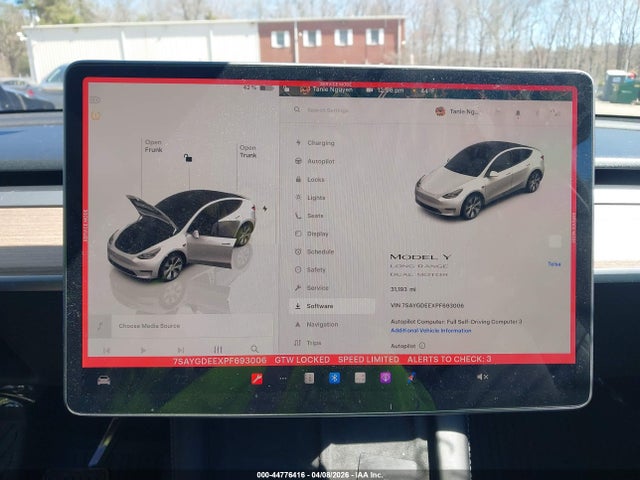 44776416 :رقم المزاد ، 7SAYGDEEXPF693006 vin ، 2023 Tesla Model Y Awd/long Range Dual Motor All-wheel Drive مزاد بيع