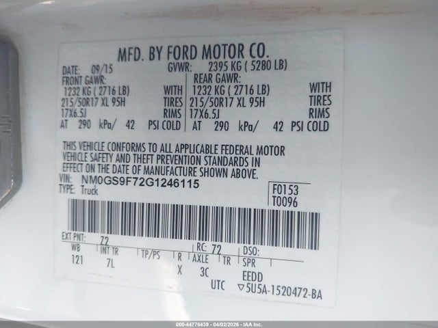 2016 FORD TRANSIT CONNECT NM0GS9F72G1246115 Photo 8