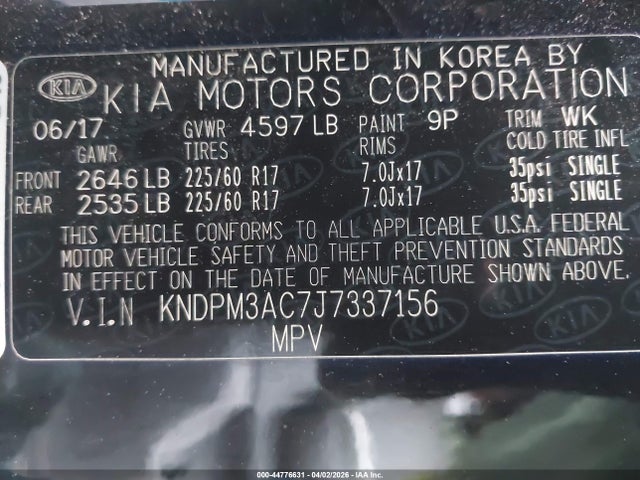 KIA Sportage Lx 2018 KNDPM3AC7J7337156 Image 9