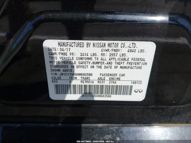 2017 INFINITI Q50 JN1CV7AR6HM682586 Photo 8