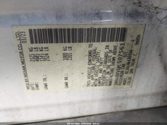 Nissan Maxima Platinum Xtronic Cvt 2023 1N4AA6FV1PC507561 Image 9