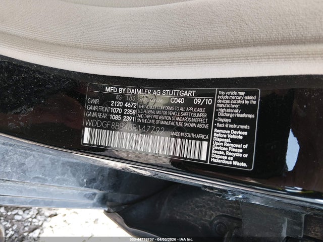 44776707 :رقم المزاد ، WDDGF8BB4BR147792 vin ، 2011 Mercedes-benz C 300 Luxury 4matic مزاد بيع