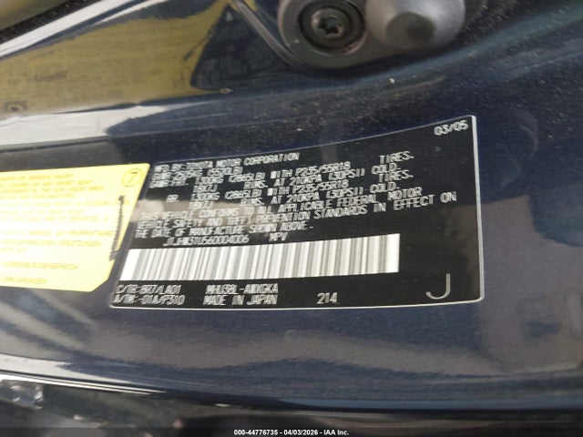 2006 Lexus Rx 400h მანქანა იყიდება აუქციონზე, vin: JTJHW31U560004006, აუქციონის ნომერი: 44776735