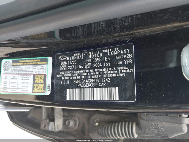 KMHLS4AG8PU611242 Hyundai ELANTRA SEL