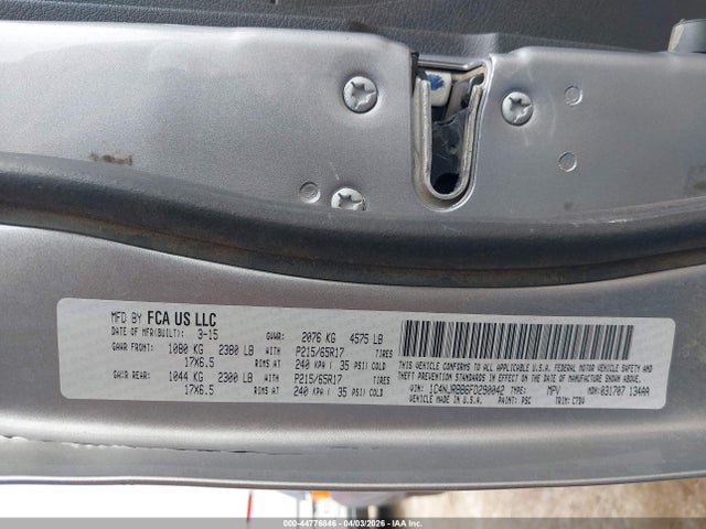 Aukcja sprzedaży 2015 Jeep Patriot Sport, vin: 1C4NJRBB6FD290042, numer aukcji: 44776846